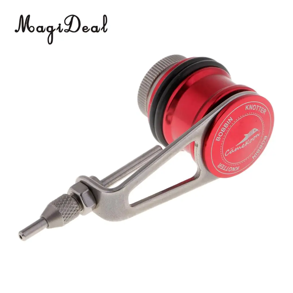 MagiDeal Bobbin Knotter PE Line Leader Line Knot Tying Tool Jigging Knots with quick adjusting disk-drag for making PR serving