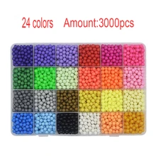 24/15 Colors Aqua Beads Puzzle Choice 5mm Aquabeads Perlen Magic Water Beads Puzzles Toys Educational Kids Toys Puzzle Games