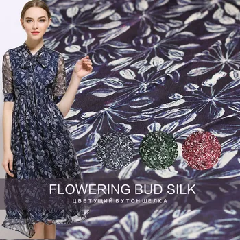 

Pearlsilk 5momme Digital Printed Crinkle Chiffon 100% Silk Materials Summer Dress DIY clothes fabrics Freeshipping