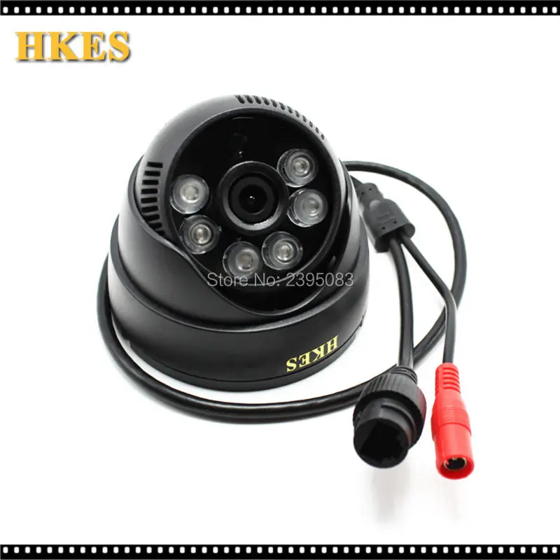 

HKES Mini 1080P POE IP CAM 2MP 1MP 720P 1.3MP 960P 6IR LEDs Security CCTV Video Surveillance Camera Indoor with Black shell