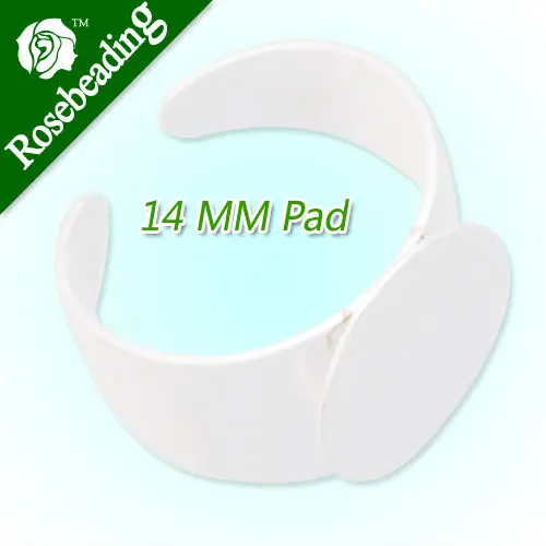 

14mm Silver Plated Adjustable Ring Blanks Base With Flat Pad,bezel ring blank ,fit 14mm glass cabochon,Sold 20PCS Per Package