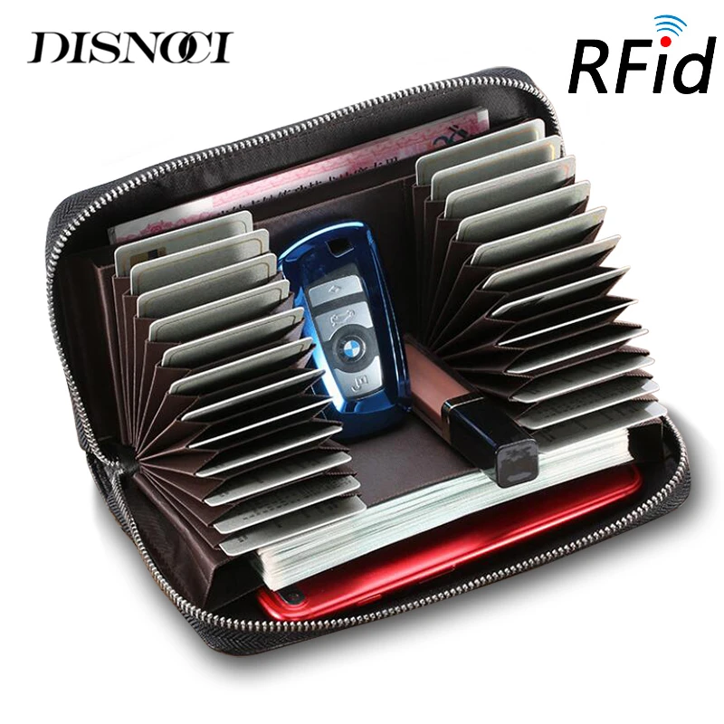 DISNOCI новые женские бумажники из натуральной кожи длинный мужской кошелек rfid