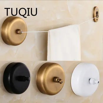 

Chrome/Gold/White Retractable clothesline indoor Stainless Steel Round Clothesline outdoor Clothes Dryer 2.8m clothesline rope