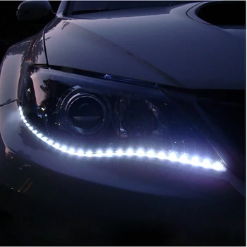 

Hot 30cm DIY Waterproof Flexible Car Light 15SMD LED DRL Daytime Running Strips Lights Car Styling Accessories Decoration Lamps