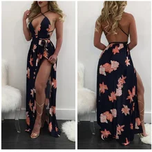 New 2017 Summer Women Boho Split Robe Sexy Club Wear Knit Tunic Dress Long Beach Clothes Hollow Out Amazon Women Dresses Vetidos