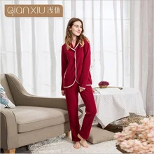 Зима XXL пижамы Женский Повседневный женский пижамный комплект теплый фланелевый Пижамный костюм женский отложной платок воротник пальто+ брюки