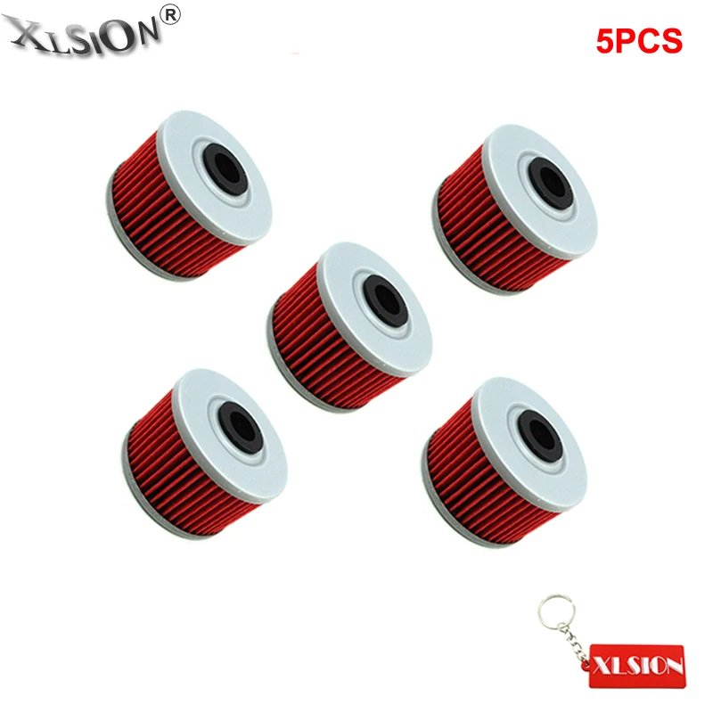 XLSION 5 шт. масляные фильтры для Honda NX650 CBX 250 RSE ATC250ES CRF250L CB300F CB400 CB400F TRX700 XR 440 XR350R 650R|oil