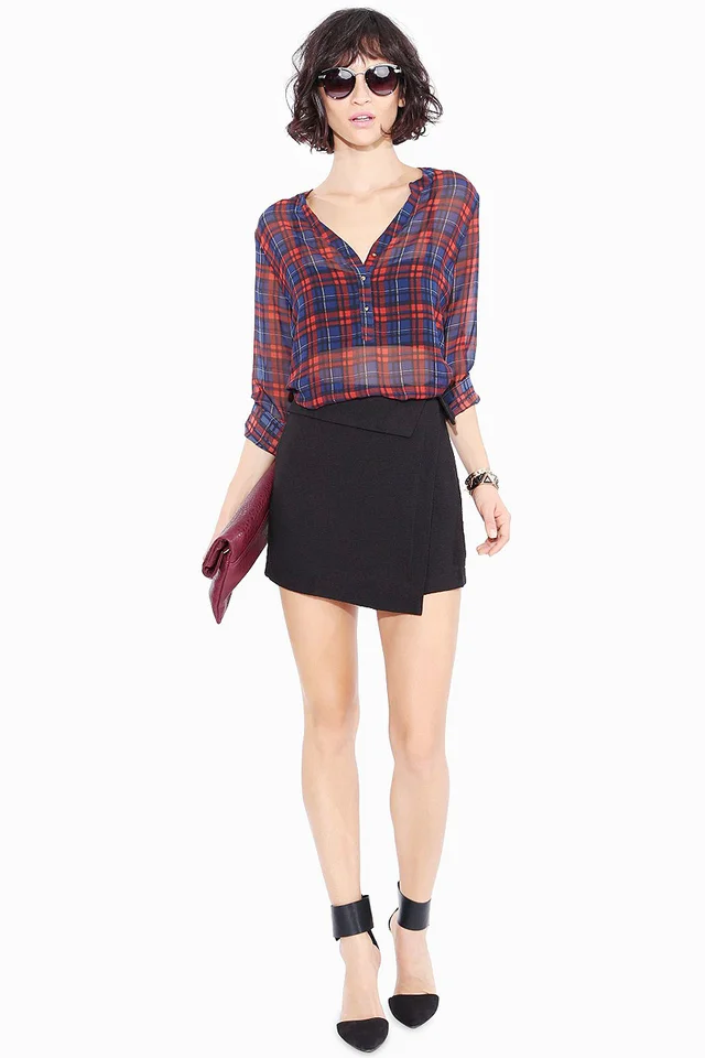 red and blue plaid shirt outfit