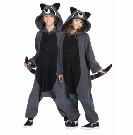 

One Piece Anime Animal Gray Raccoon Cosplay Pajamas Adult Cosplay Costumes Carnival Halloween Onesie Polar Fleece Jumpsuit
