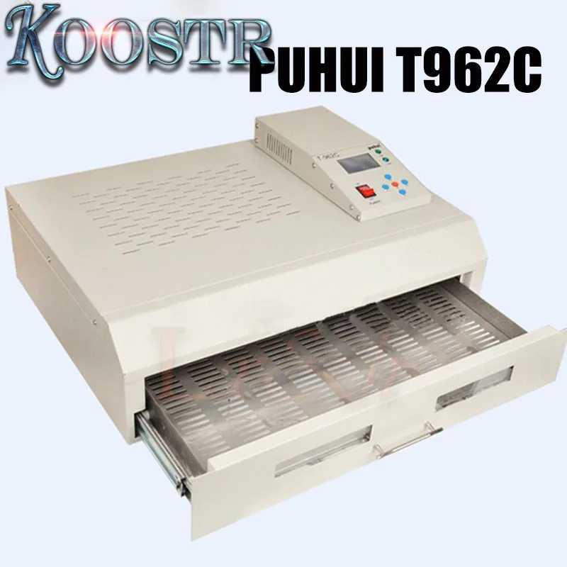 

New Original 220V/110V PUHUI T-962C BGA SMD SMT Rework Station T962C Reflow Oven Machine Infrared Heater 2500W 400*600mm