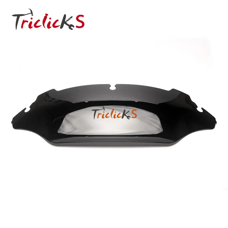 

Triclicks ABS Motorcycle Wind Shield Black Wind Screen 7Inch Wave Windscreen Windshield For Harley Street Electra Glide FL 14-16