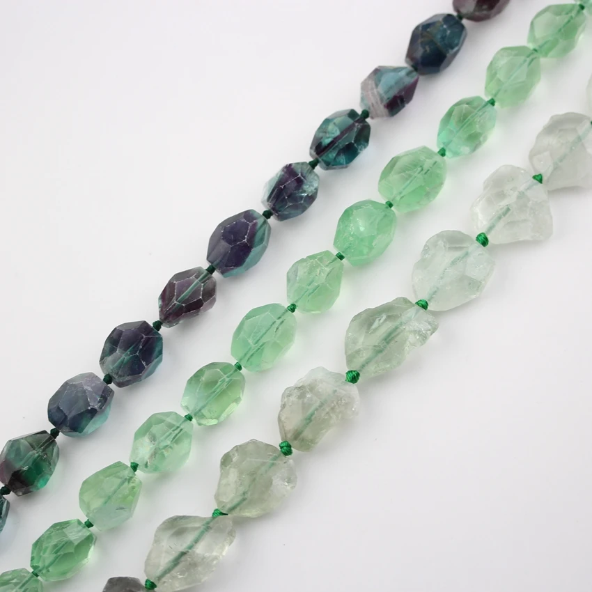 

Full strand Natural Stones Faceted Nugget Loose Beads Pendants,Drilled Fluorite,Quartz Crystal Cut Chunky Charms Crafts