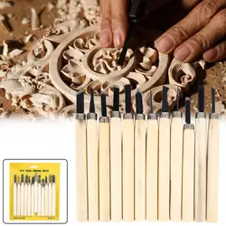 12 шт./компл. резьба по дереву ручная узкий скребок Инструмент для основных ксилография и подробные ручной инструмент для дерева рабочий