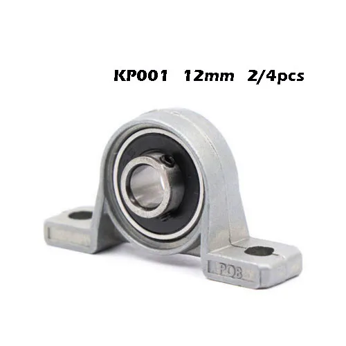 2pcs/4pcs High quality Pillow Block Bore KP001 12mm Inner Diameter Zinc Alloy Metal Ball Bearing 12MM KP001