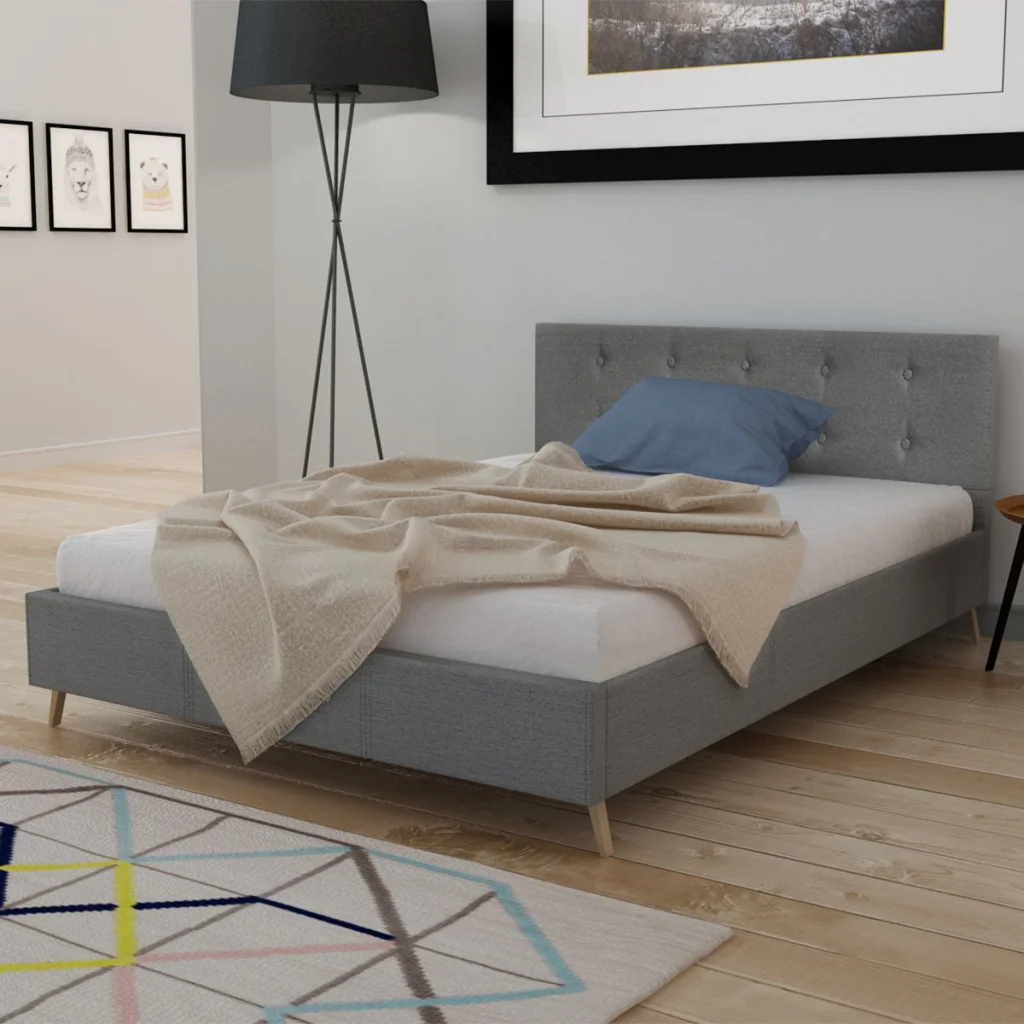 Ikayaa Sturdy Wooden Bed Frame Modern Design Single Bed