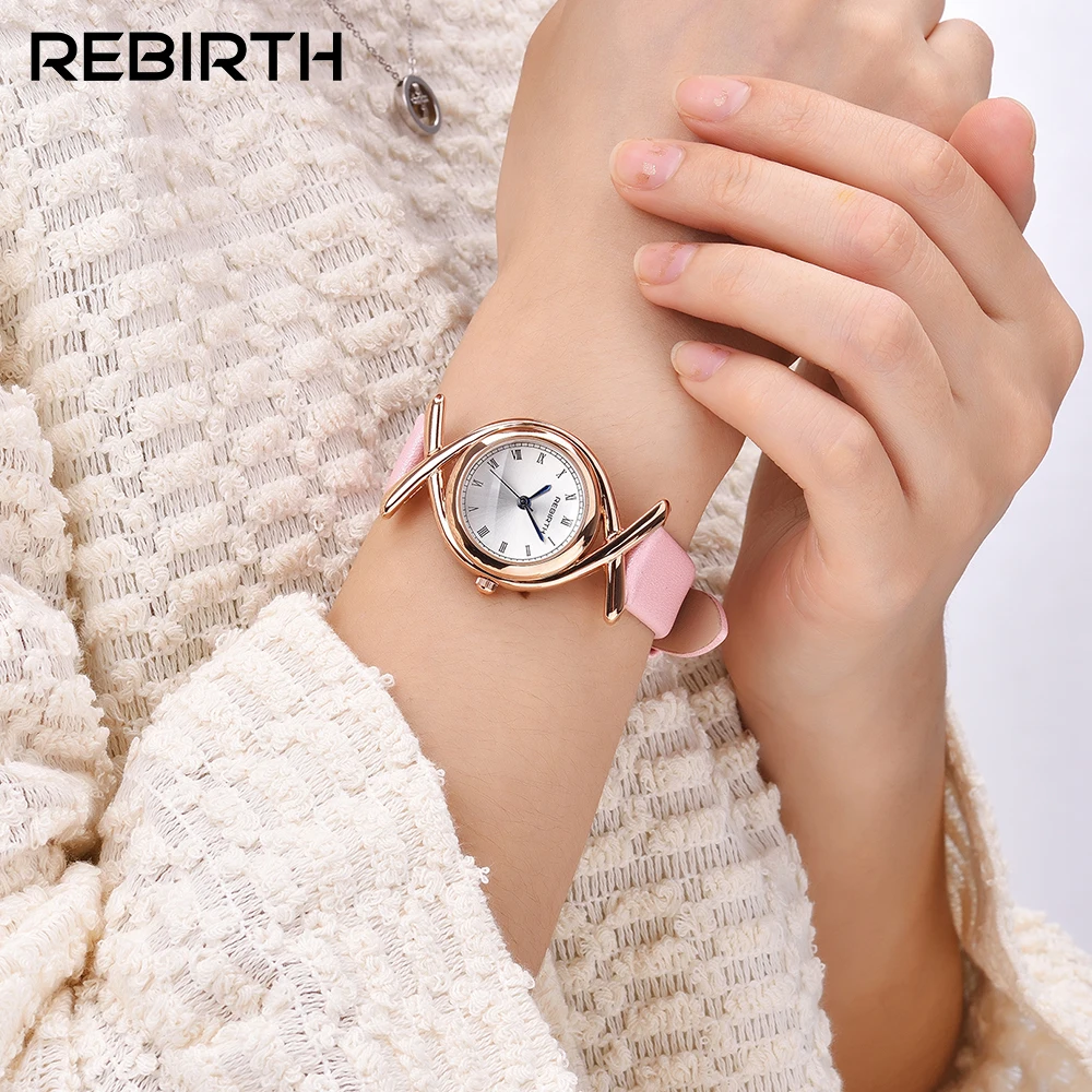 

Fashion Dial Design Luxury Alloy Quartz Watch Women Dress Watch Bracelet 2018 Top Brand REBIRTH Casual Sport Wristwatch Relogio