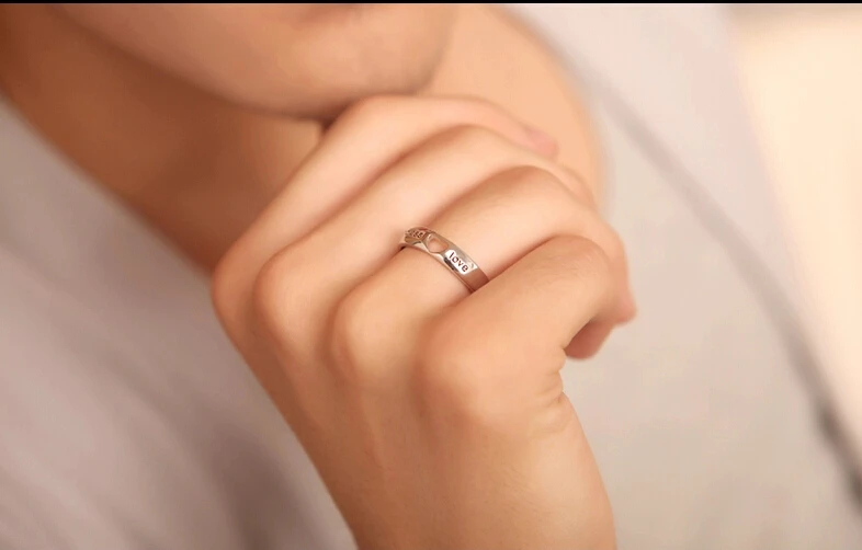 Сердце Мужчины кольцо для мужчин Ювелирный Bague Bijoux любовь anillos обручальные кольца