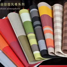 Кухня Столовая бар настольные декоративные коврики колодки 30*45 см ПВХ Нескользящие радужные полосы изоляционный коврик 4 шт./лот