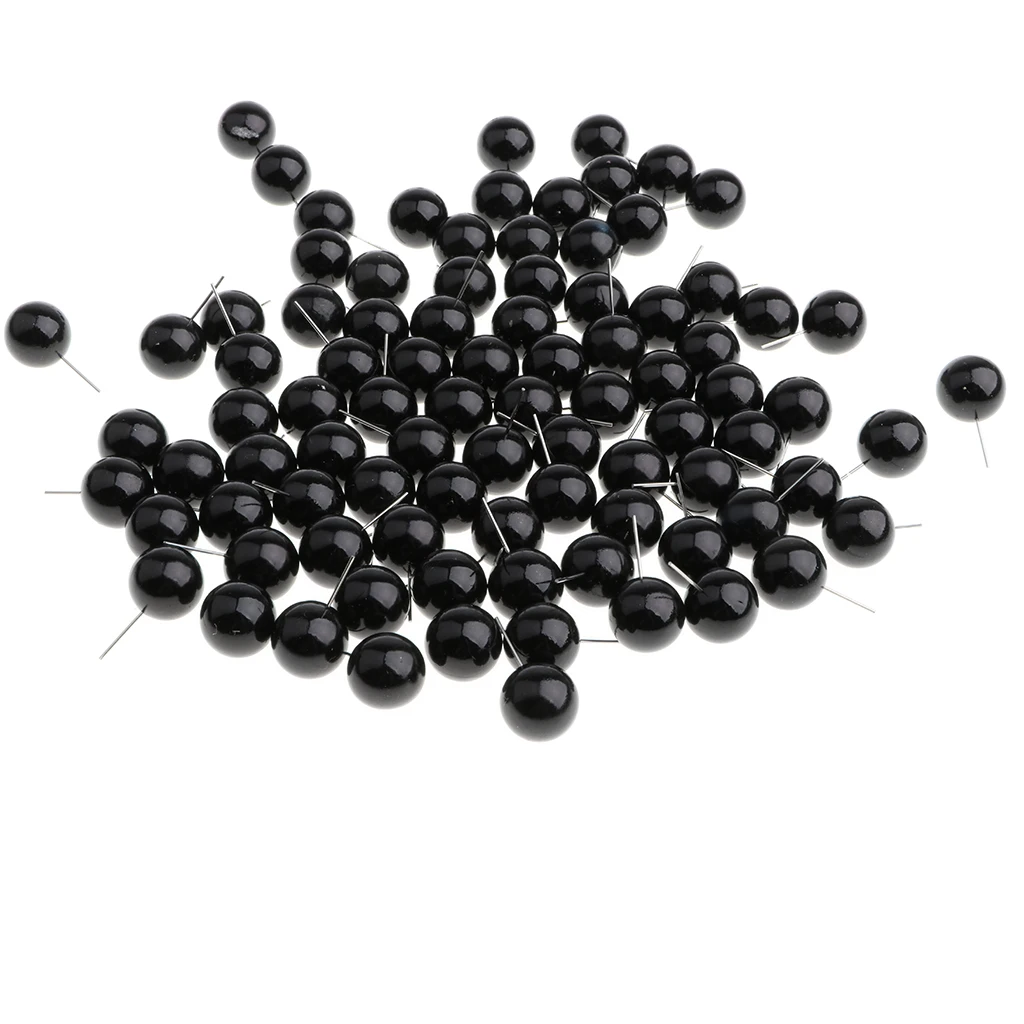 100 Pieces Black Plastic Eyes Kits for Needle Felting Bear Dolls Dog Plush Animal Accessories DIY Craft Toy 6mm