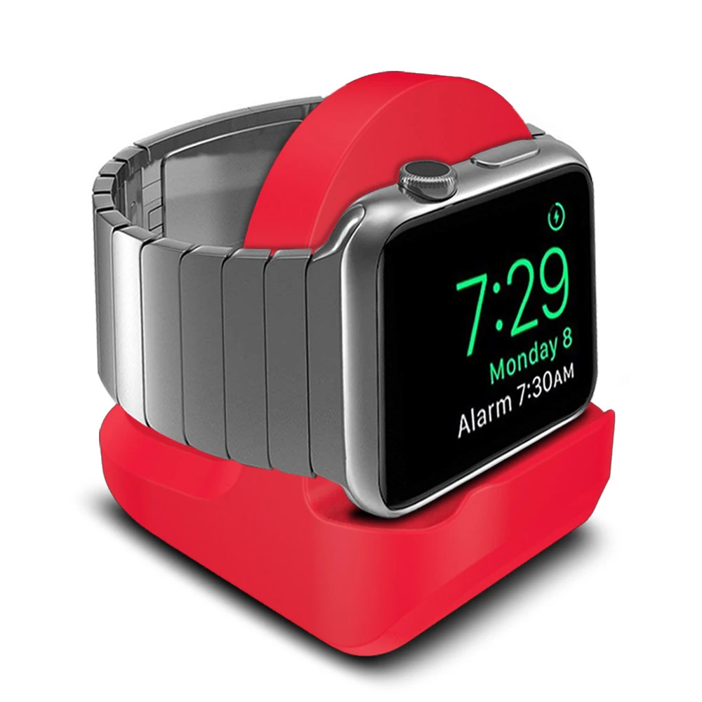 الوقوف ل أبل iwatch منضدة وضع متوافق حامل داعم حامل سيليكون ل iWatch 38/42/44/40