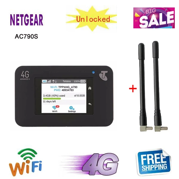Оригинальный разблокированный сенсорный экран Netgear Aircard 790s (AC790S) 300 Мбит/с 4G