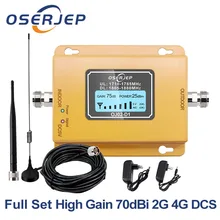 Fullset 4G LTE DCS 1800 усилитель сигнала сотовой связи 70dB усиление ЖК-дисплей GSM Band 3 LTE повторитель сигнала мобильного телефона+ антенна