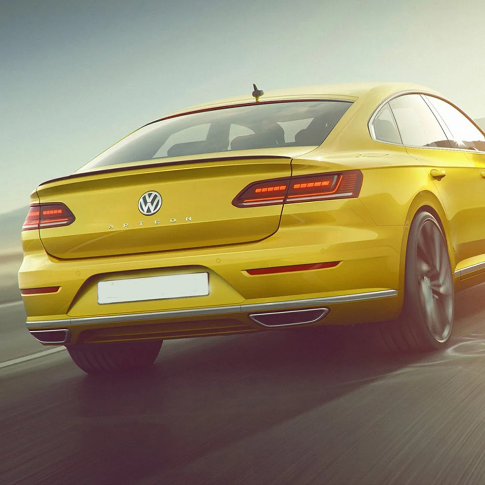 Спойлер для Volkswagen Arteon CC, высококачественный АБС-пластик, неокрашенный, для заднего крыла автомобиля, Праймер, цветной спойлер, белый, черный