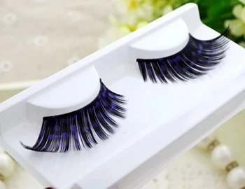 

Fashion color print creative false eyelash R080stage modelling photo with coloured drawing or pattern dyeing eyelash