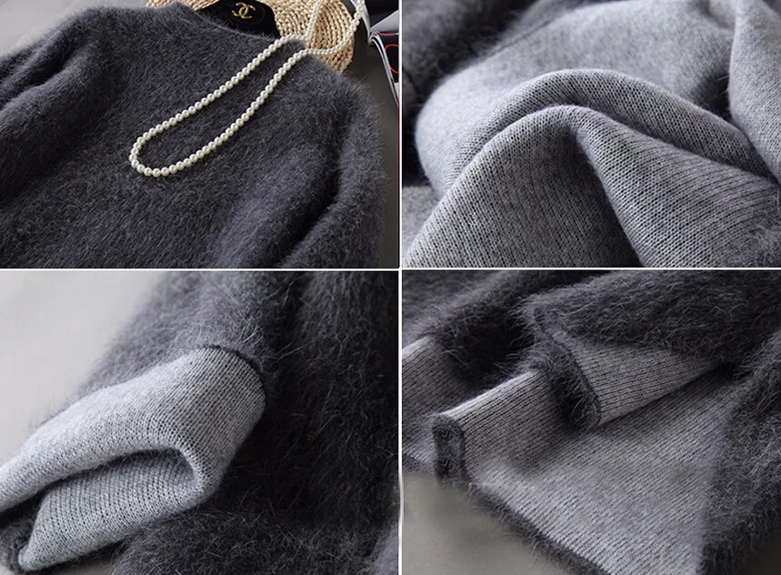 Новинка, Свободное пальто из натурального норкового кашемира для женщин, натуральный чистый настоящий свитер кашемир с норкой, теплая Роскошная модная куртка FP833