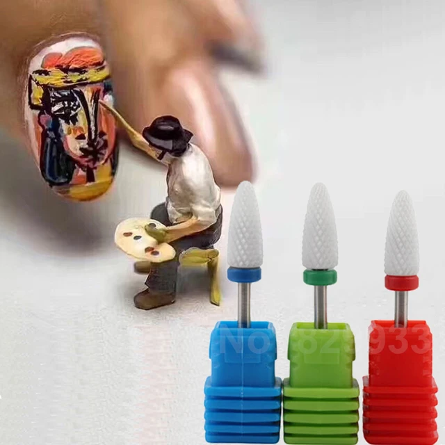 Pro Ceramic Nail Drill Bit Rotary Burr File Drills Manicure Pro Ceramic Nail Drill Bit Rotary Burr File Drills Manicure Pedicure Machine Dremel Micromotor Tools