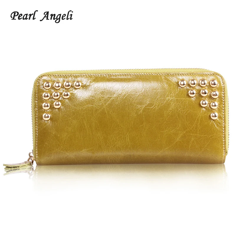 

Pearl Angeli Long Women Wallets Leather Female Fashion Card Holder Clutch Coin Purse Ladies Cellphone Pocket Portefeuille Femme