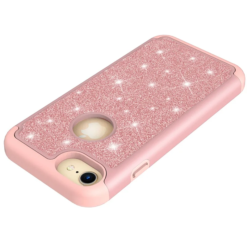 Блеск кожи два в одном розовое золото чехол для телефона для Apple iPhone 6 7 8 6 S 6splus 7 Plus 8 Plus X XS XR Xsma