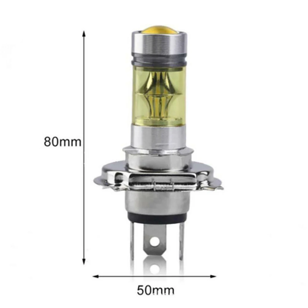 2 шт./компл. H4 100 Вт Высокая мощность Автомобильный светильник s 2323 светодиодный желтый проектор противотуманный светильник дальнего света лампы