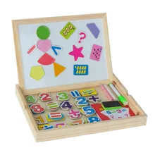 Детская Магнитная деревянная настольная доска для обучения, для малышей, Sketchpad, игрушки для детей от 3 до 6 лет, идеально подходит для раннего образования