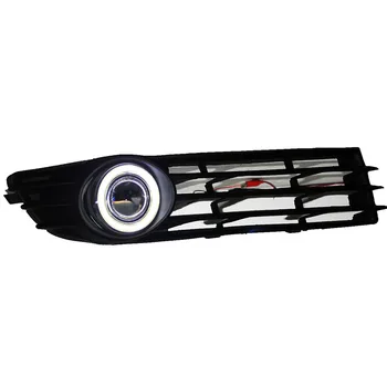 

eOsuns COB angel eye led daytime running light DRL + Fog Light + Projector Lens + fog lamp cover for volkswagen vw passat 2006-8