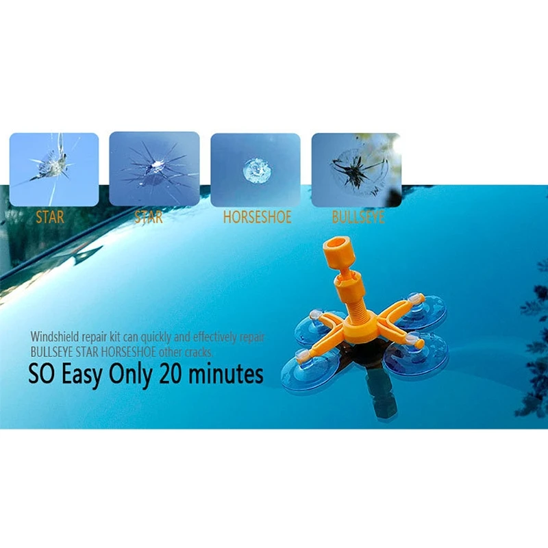 High quality Auto Glass Windscreen Quick Fix  Repair Tool   DIY Dent Remove Car Kit  