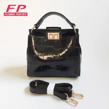 Women Bucket Bag Black Crocodile pattern Handbags sac For Woman Leather Bags Fashion Bolsos Mujer Lady Messenger Shoulder Bags