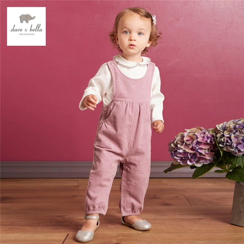 DB3749 dave bella autumn baby girls overalls children overalls girls