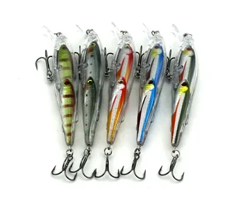 

Minnow Lure 5Pcs 10.5cm 11g Fishing Lure Hard Colorful Tackle Bass Wobble lifelike Bait Hooks 3D Eye Pike Fishing Bait Swim Bait