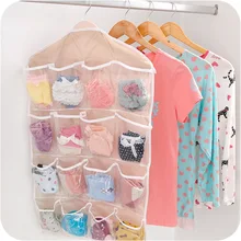 Explosions 16-grid Storage Bag Hanging Bag For Underwear Panties Socks Hanging Storage Consolidation Storage Home Supplies