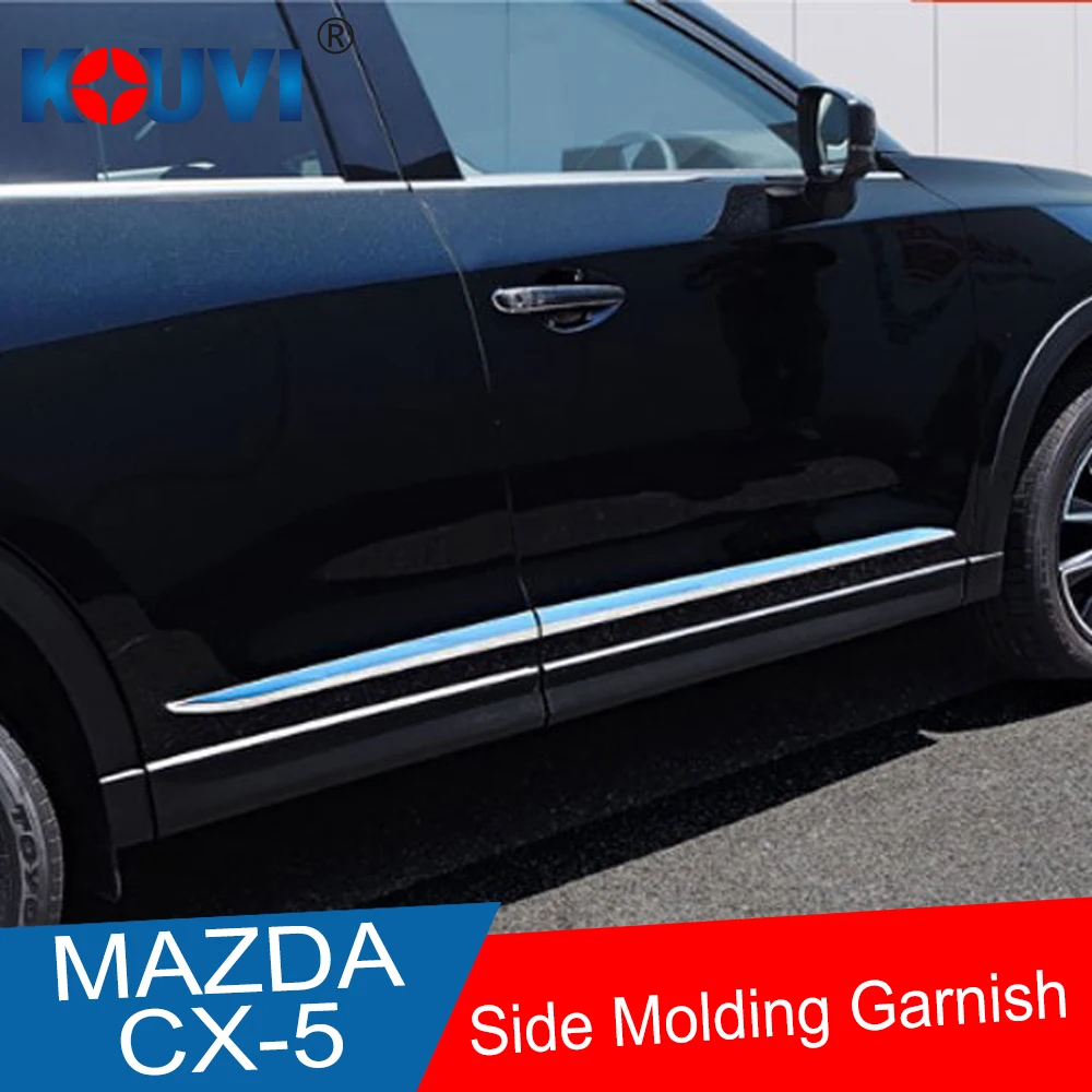 

FIT FOR MAZDA CX5 CX-5 KF SERIES 2017 2018 SIDE DOOR BODY MOLDING TRIM COVER LINE GARNISH STICKER ACCESSORIES 4PCS/SET