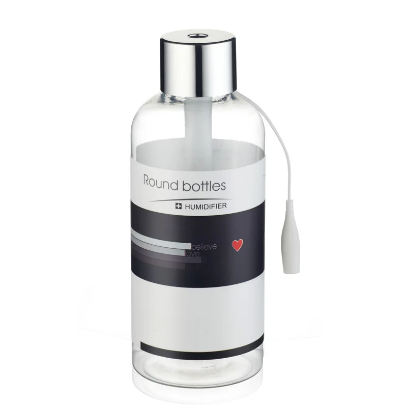 

Home Car Mini USB Humidifier Silent Small Atomizing Spray Humidifier Night Light ABS Bottle Humidifier 300ML