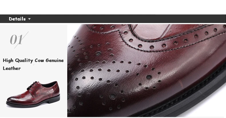 Men's Wedding Dress Shoes Casual Crocodile Genuine Leather Pointed Toe Oxfords Shoes Bussiness Brogues Shoes Moccasins For Men (6)