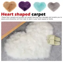 Креативное любящее сердце-образные пушистые коврики Противоскользящий мохнатый ковер коврик, напольный ковер имитация шерстяной коврик