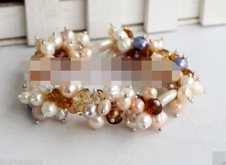 

Hot selling>@@ > 09592 Pearl Crystal Coin Pearl elastic bracelet Wedding Jewelry Wedding Gifts -Bride jewelry free shipping