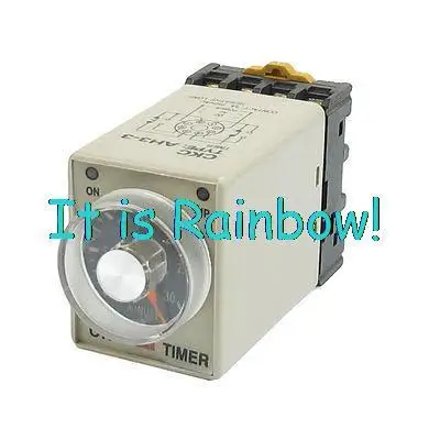 

Free Shipping DC 12V 0-30 Minutes 30 Min Delay Timer Time Relay w 8 Pin DIN Rail Socket