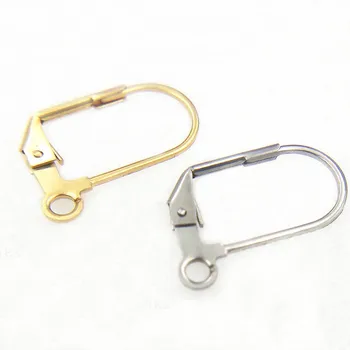 

10*17mm Stainless Steel Lever Back Earring Findings with Open Loop Clip Hook Ear Wire Earrings DIY Stuffs