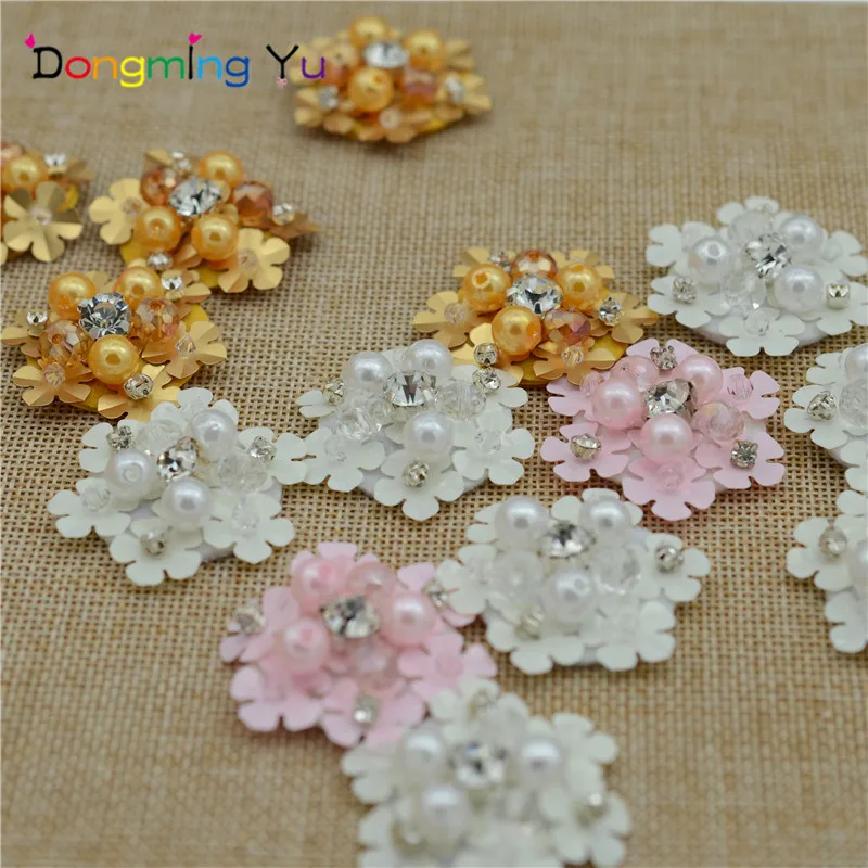 

3CM Sequins Combinate FLOWER handmade headband multicolors sequin flowers for decoration Wedding Sewing Webbing DIY 10pcs/lot
