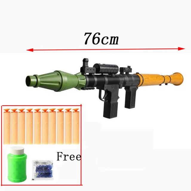 Rocket Guns Toy, Rocket Launcher Impact Gun ,Nerf 7.2cm Bullets Soft