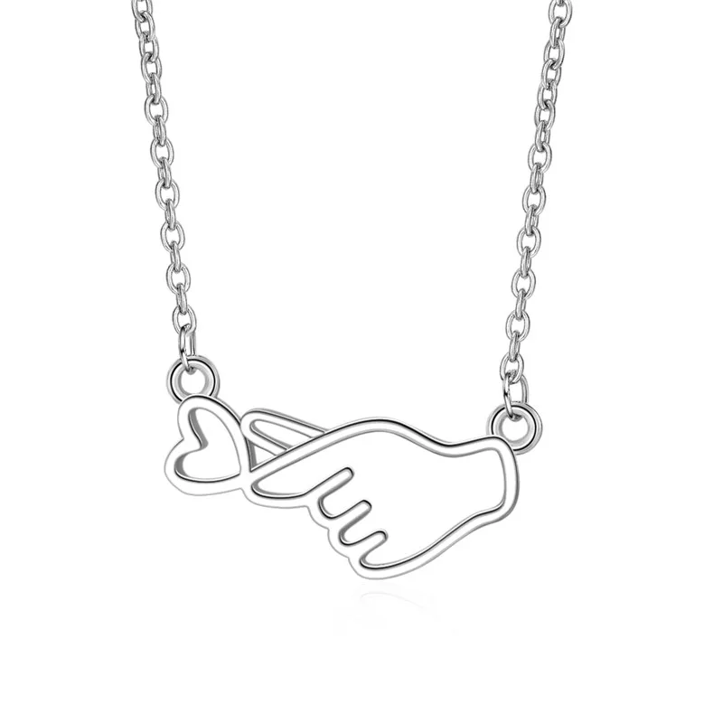 LUKENI Trendy Give You My Heart Pendants Neckelace For Women Jewelry Fashion 925 Sterling Silver Necklace Girl Lovers Christmas | Украшения